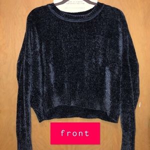 Navy blue polyester sweater